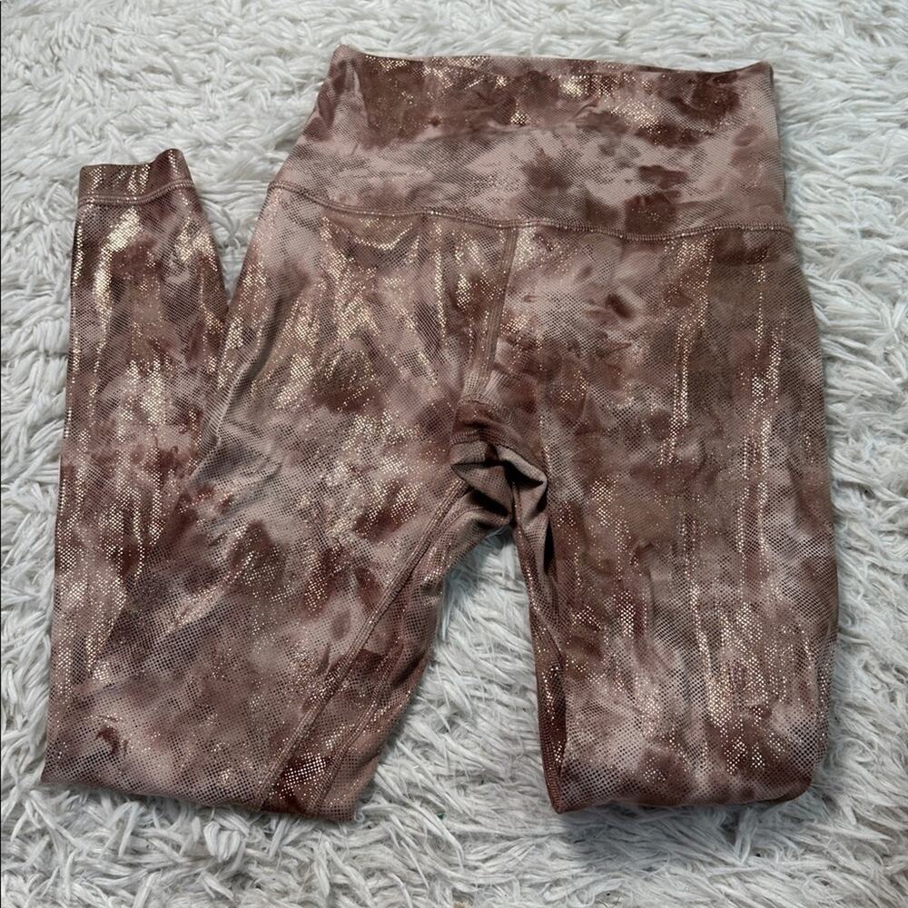 Lululemon Align High-Rise Pant 25" *Shine Diamond Dye Misty Shell Cacao Diffuse